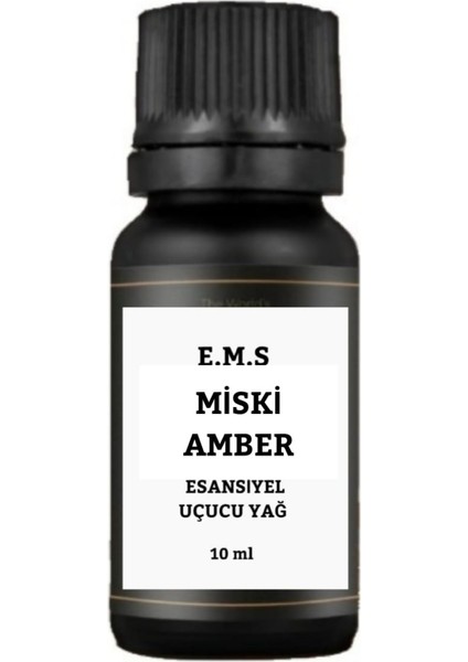 Miski Amber Saf Esansiyel Uçucu Yağ Buhurdanlık Yağı Difüzör Esansı Aromaterapi Yağı 10 ML