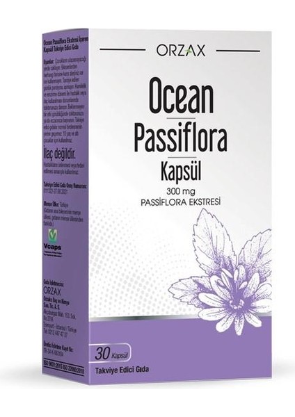 Ocean Passiflora 300 Mg 30 Kapsül