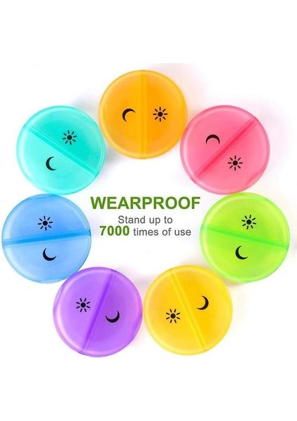 Homemiyn Haftalık Hap Organizer 7 Gün Günde 2 Kez 2 Kez, Haplar / Vitamin / Balık Yağı / Takviyeleri Için Büyük Günlük Hap Kılıfları Pillboxes (14.5x6.5x6.5cm) (Gri) (Yurt Dışından) modelleri