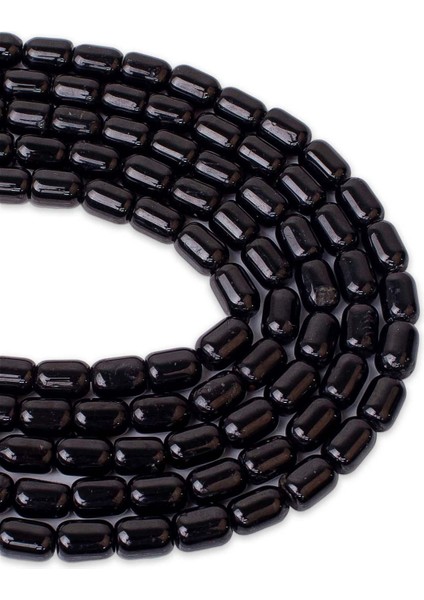 9x6 mm Siyah Turmalin Taşı Dizi