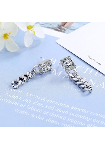 Zirkon Pırlantalı Uzun Zincir Küpe (Yurt Dışından) modelleri