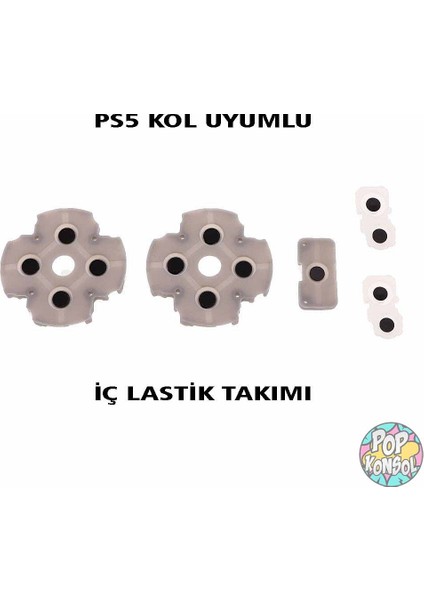Sony Ps5 Kol Iç Silikon Lastik Takımı Yedek Parça Playstation 5 Kol Tamiri Ps5 Lastik Seti Ps5 Tamir