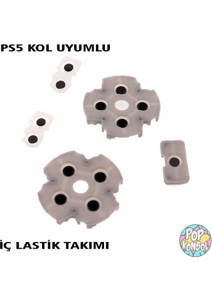 Ps5 Kol Lastik Takımı Iç Silikon Lastiği Playstation 5 Tamir Rubber Pad 5 Parça Takım Set