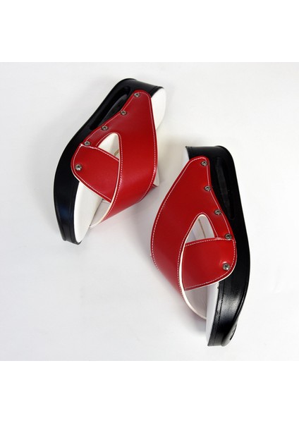 Kırmızı Siyah Taban Açık Airmax Ortopedik Terlik fiyatları