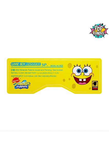 Pop Konsol Gameboy Advance Sp Arka Etiket Sünger Bob Sponge Bob Gba Sp Sticker Model 11