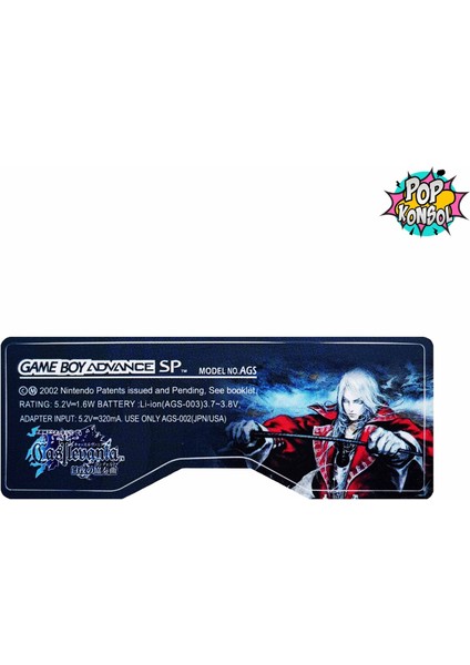 Pop Konsol Gameboy Advance Sp Arka Etiket Castlevania Harmony Of Dissonance Gba Sp Sticker Model 01