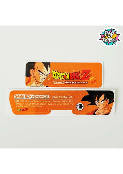 Pop Konsol Nintendo Gameboy Advance Arka Yapıştırma Dragon Ball Z Model 11 Gba Back Tag Sticker