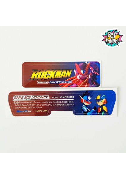 Pop Konsol Nintendo Gameboy Advance Arka Yapıştırma Rockman Gba Back Tag Sticker Model 04