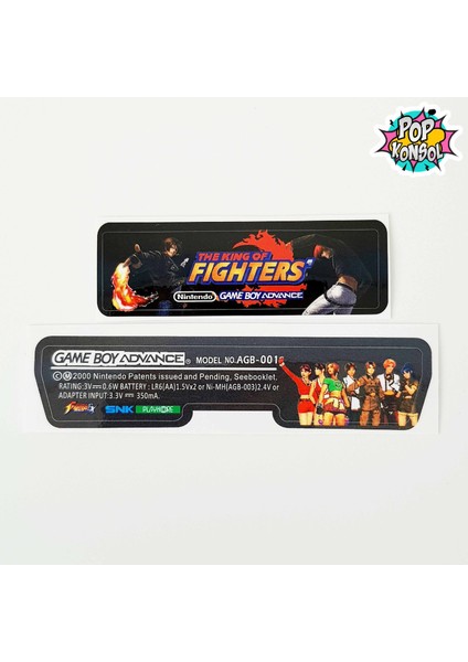 Pop Konsol Nintendo Gameboy Advance Arka Yapıştırma The King Of Fighters Gba Back Tag Sticker Model 03