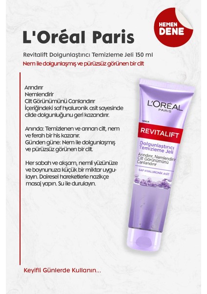 Loreal Paris Revitalift Dolgunlaştırıcı Temizleme Jeli 150 ml