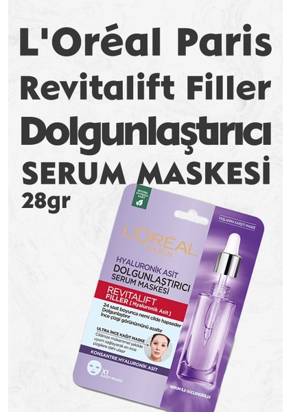 L'Oréal Paris Loreal Paris Revitalift Filler Dolgunlaştırıcı Serum Maskesi 28 gr