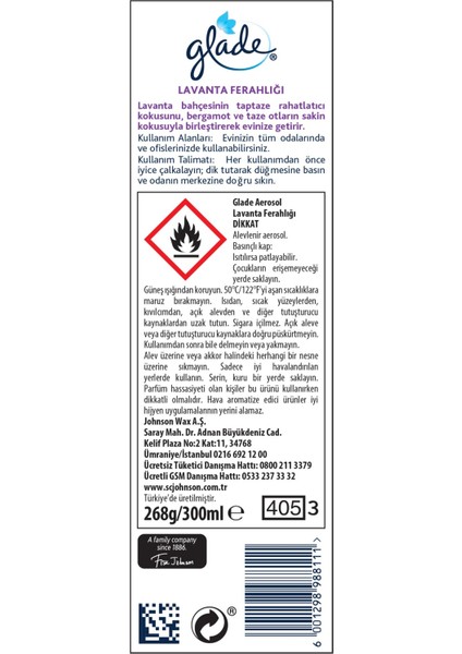 Aerosol Oda Kokusu Lavanta Ferahlığı 300 ml