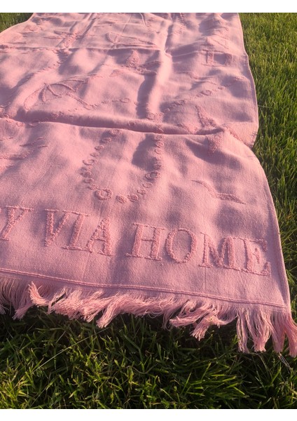 Plaj Havlusu Jakarlı 70 x 140 cm Pembe fiyatları