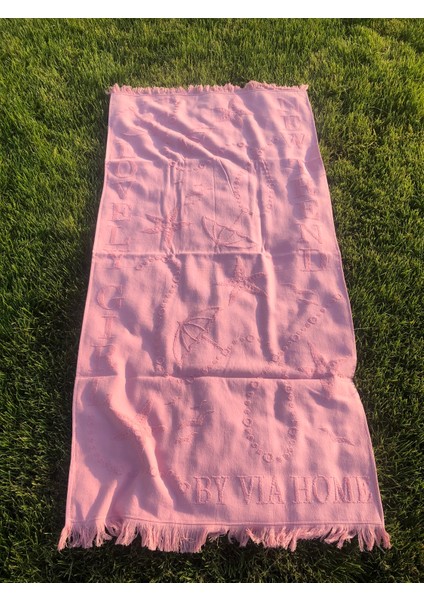 Plaj Havlusu Jakarlı 70 x 140 cm Pembe modelleri