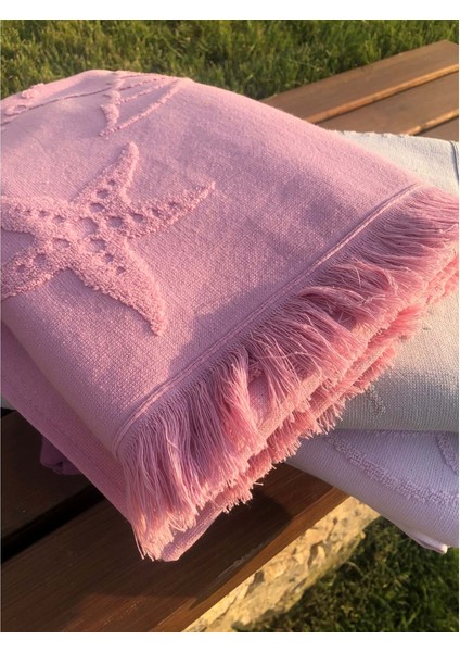 Plaj Havlusu Jakarlı 70 x 140 cm Pembe indirimleri