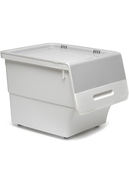 Motek MT06 Freebox 12 Litre Beyaz Gri Tekerlekli Tekli Organizer