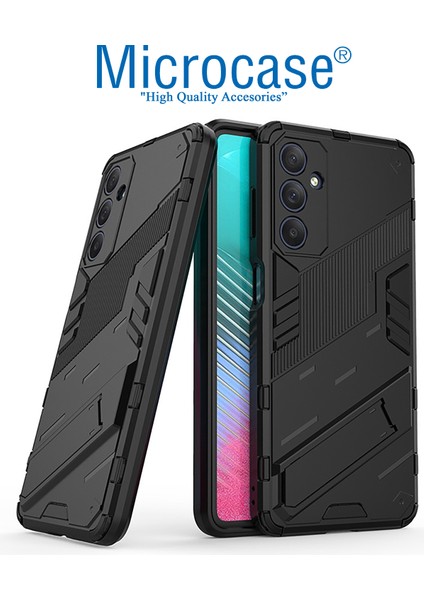 Samsung Galaxy M14 Matrix Serisi Armor Standlı Perfect Koruma Kılıf - Siyah AL3416