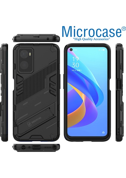 Realme 9i / Oppo A36 Matrix Serisi Armor Standlı Perfect Koruma Kılıf - Siyah AL3416 fiyatları