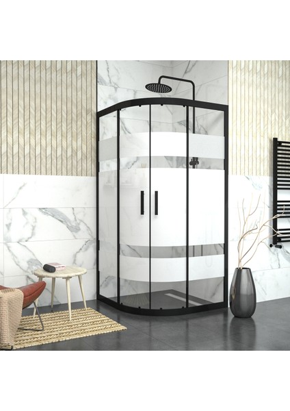 Black Orion 6 mm Kumlamalı Cam Oval Duşakabin fiyatları