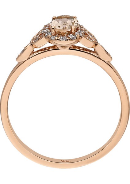 Pırlanta ve Oval Morganite Taşlı Rüya Yüzük 0417R0274 modelleri