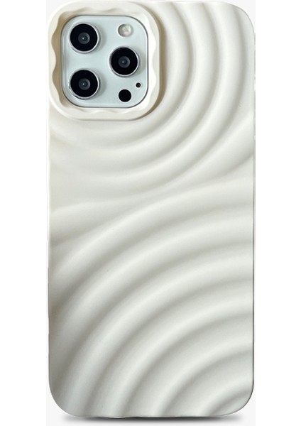 Apple iPhone 14 Pro Max Kılıf Zebana 3D Water Silikon Kılıf Krem Rengi fiyatları