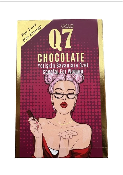 Gold Q7 Chocolate Yetişkin Bayanlara Özel Çikolata 12X25GR One Size