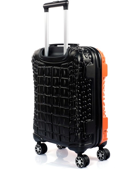 Turuncu-Siyah Ççs 5201 Crocodıle Abs Orta Boy Valiz modelleri