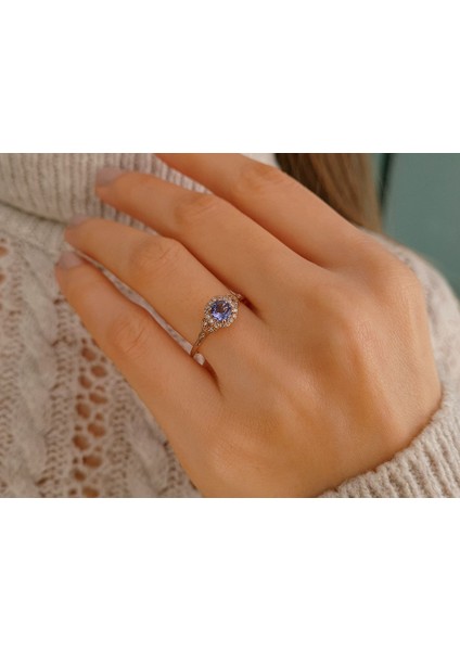 Pırlanta ve Tanzanit Taşlı Ajna Yüzük 0417R0275 indirimleri