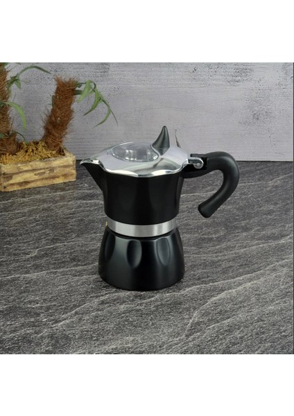 Moka Cezve 3 Cup 150 ml Siyah