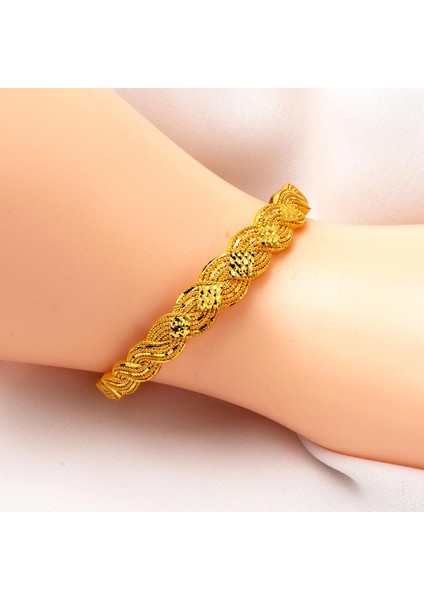 Örgülü 22 Ayar Altın Kelepçe Bilezik fiyatları