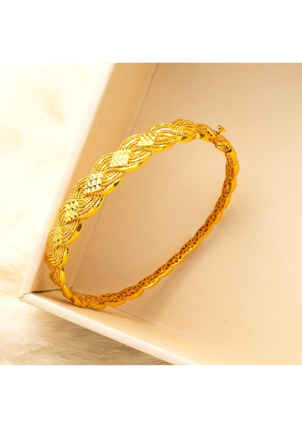 Örgülü 22 Ayar Altın Kelepçe Bilezik fırsatları
