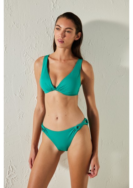 Mara Balenli Yeşil Bikini Üstü