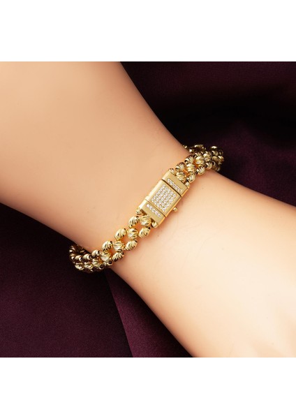 Dorika Toplu 14 Ayar Sarı Altın Bileklik fiyatları