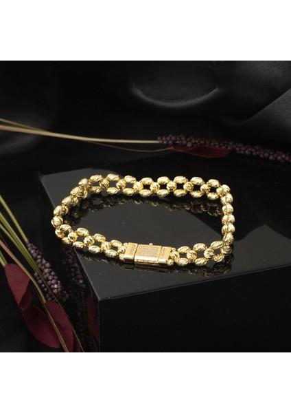 Dorika Toplu 14 Ayar Sarı Altın Bileklik modelleri