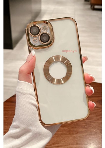 Iphone 14 Plus Kılıf Uyumlu Köşeleri Renkli Şeffaf Kamera Korumalı Silikon Luxury Kapak
