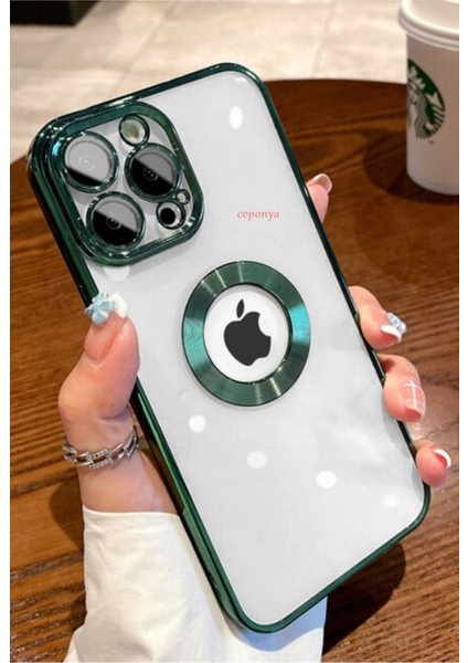 Iphone 14 Pro Kılıf Uyumlu Köşeleri Renkli Şeffaf Kamera Korumalı Silikon Luxury Kapak