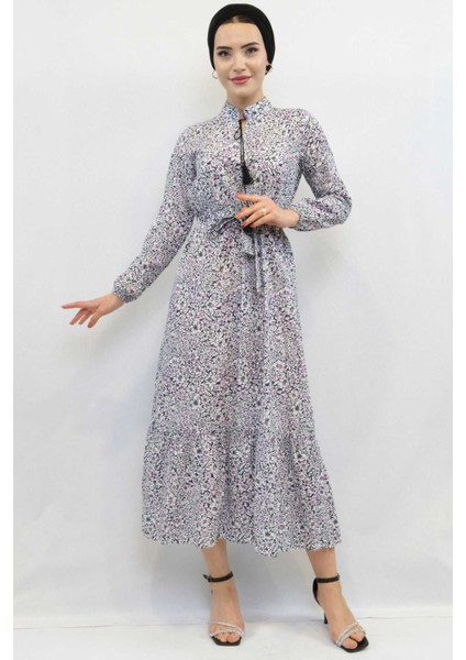 Çiçekli Elbise Renkli