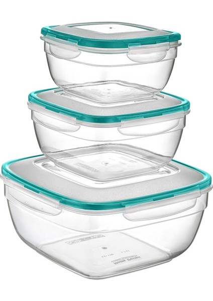 Fresh Box 3'Lü Saklama Kabı Set Şeffaf 3.3 Lt Lc-300