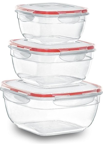 Fresh Box 3'Lü Saklama Kabı Set Şeffaf 3.3 Lt Lc-300