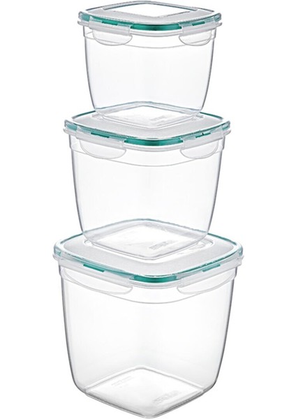 Fresh Box Derin Kare 3'Lü Set Saklama Kabı Lc360 Lc360