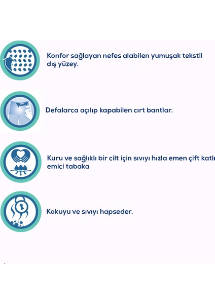 Bel Bantlı Hasta Bezi Large 30 Adet