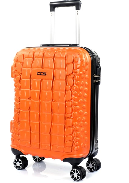 Turuncu-Siyah Ççs 5201 Crocodıle Abs Büyük Boy Valiz fiyatları