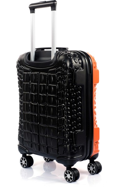 Turuncu-Siyah Ççs 5201 Crocodıle Abs Büyük Boy Valiz modelleri