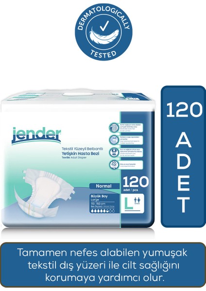 Belbantlı Hasta Bezi Büyük Boy / Large 120 Adet - 4 Paket