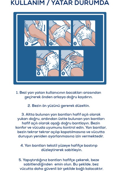 Belbantlı Hasta Bezi Büyük Boy / Large 120 Adet - 4 Paket fırsatları