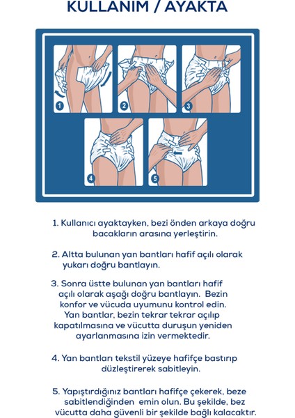 Belbantlı Hasta Bezi Büyük Boy / Large 120 Adet - 4 Paket indirimleri