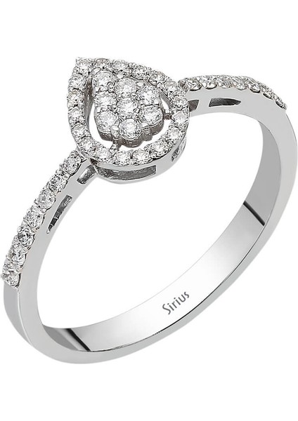 Pırlanta Su Damlası Yüzük 0417R0279