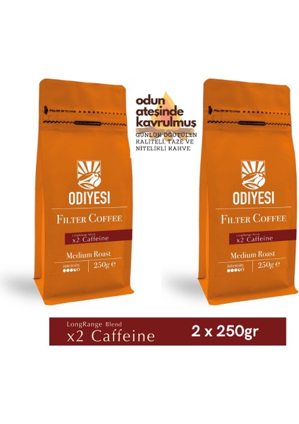 Longrange Yüksek Kafeinli Filtre Kahve 2X250 G