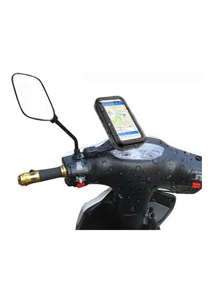 JX-020/ Xl 6.5 Su Geçirmez Bisiklet Motorsiklet Atv Motosiklet Telefon Tutucu Tutacağı