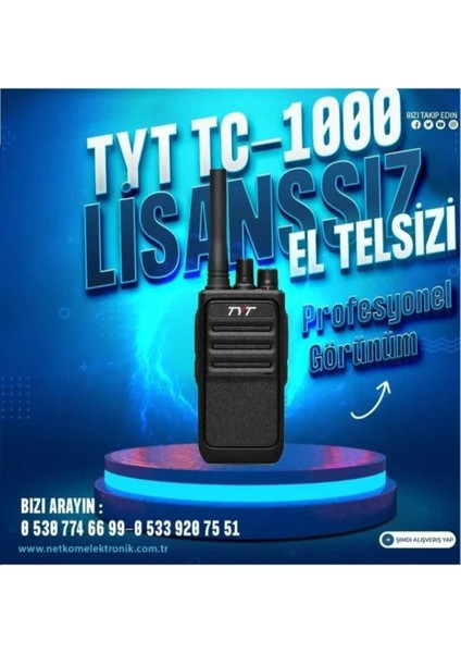 Axe Tools TC-1000 Lisanssız El Telsizi